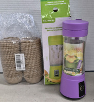 New Portable Electric Juice Blender Battery Operated & 1000 New Cup Cake Liners