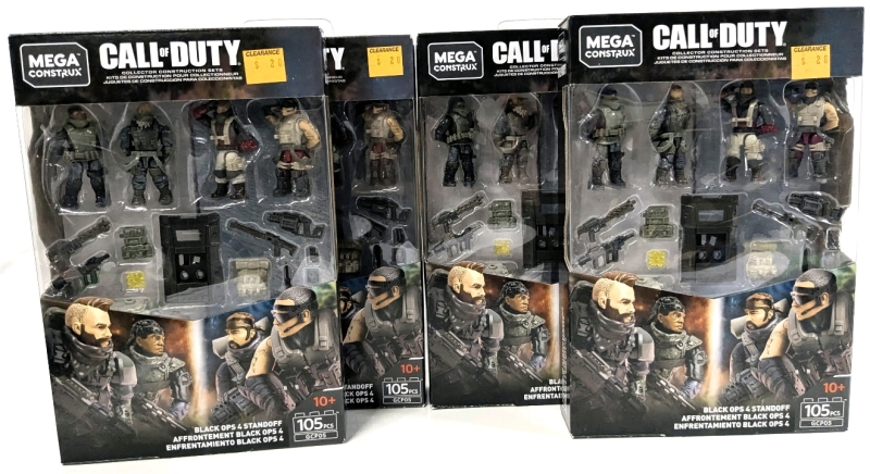 4 New CALL OF DUTY &times; Mega Contrux 105pc Black Ops 4 Standoff Collector Construction Set | Over $80 Retail Value!