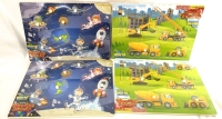 4 New World to Discover Chunky Wooden Kids Puzzles : 2&times; Space, 2&times; Construction | 11.75" &times; 8.75"