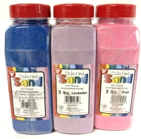 9lbs New Hygloss Environmentally Friendly Colored Sand : 3lbs ea Blue, Lavender & Pink