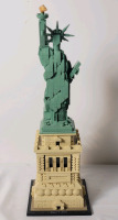 LEGO Architecture Statue of Liberty Build Set , # 21042 . Assembled , 1785pcs. . Dust from display . Measures 17 5/8" tall