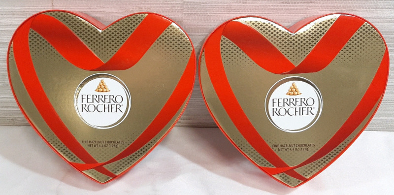 2 New Packs of Ferrero Rocher Hazelnut Chocolate Boxes (125g Each, Best Before June 25, 2025