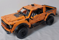 LEGO Technic Ford F-150 Raptor Build Set , # 42126 . Assembled , 1379pcs. . Appears Complete . Dust from display