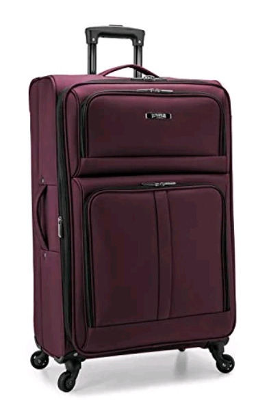 New | U.S. Traveler Anzio Softside Expandable Spinner Luggage, Burgundy, Checked-Large 30-Inch | *Retails $459.64*