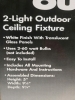 New | Catalina 2-Light Outdoor Ceiling Fixture | Model # 2030L08 - 2