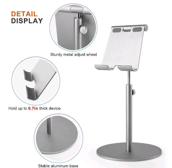 New | Aluminum 360&deg; Adjustable Phone/Tablet Stand