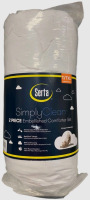 New | Serta Size T/TXL Simply Clean 2 Piece Comforter Set: Baby Blue | Includes Comforter and 1 Pillow Sham
