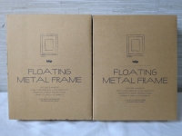 2 New In Box Floating Metal Frame 6x8 Inch, Polished Nickel Finish
