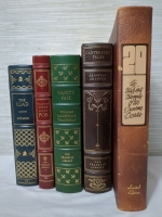 5 Vintage 1970s Limited Edition Hardcover Books : The Illiad - Homer, Tales of Edgar Allan Poe, Vanity Fair - William Makepeace Thackeray, Canterbury Tales - Geoffrey Chaucer, The Trials and Triumphs of Two Dynamic Decades - David C. Whitney