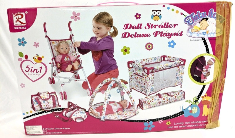 As-New in Box : Tutu Love 5-in-1 Doll Stroller Playset