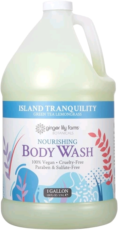 New GINGER LILY FARMS Green Tea Lemongrass Nourishing Body Wash - 1 Gallon | Retails Over $60!