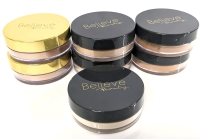 7 New BELIEVE BEAUTY Matte Loose Blur Powders : 1&times; Translucent, 2&times; Golden Pearl, 2&times; Light/Medium, 2&times; Medium/Deep | 4g ea | Made in Canada/Italy