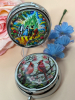 Two Beautiful Trinket Boxes 2 Cardinals Cherry Blossoms and Wizard of Oz Round Vibrant Boxes