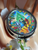 Two Beautiful Trinket Boxes 2 Cardinals Cherry Blossoms and Wizard of Oz Round Vibrant Boxes - 5