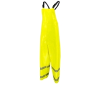 New - Radians RW08B Durable Hi-Visibility Rain Bib with Safety Fly and Segmented Reflective Tape - Size 6X