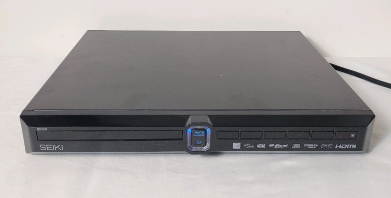 Seiki Blu-Ray Disc Player BD660 . No Remote . Tested Powers Up , Disc Bay Opens / Closes. Not Tested Beyond Power Up