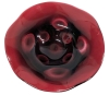 Neat Asymmetrical Cranberry Art Glass Candy / Fruit Dish - 9.6" &times; 10" &times; 2.25" Tall - 3