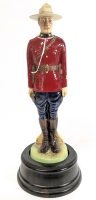 Vintage COALPORT Limited Edition 203/950 Royal Canadian Mounted Police Figure with Wood Base - 11" Tall on Base