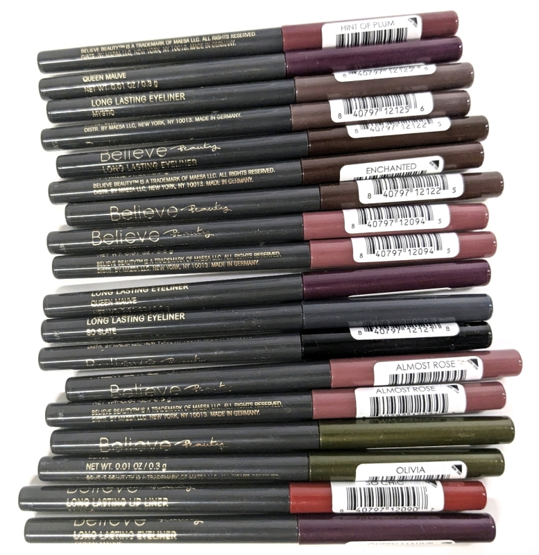 18 New BELIEVE Beauty Long Lasting Eyeliner - 0.3g ea - Various Shades