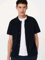 New Size MED Men's FRANK And OAK The The Short Sleeve Button Up Knit | Retails $99.50!