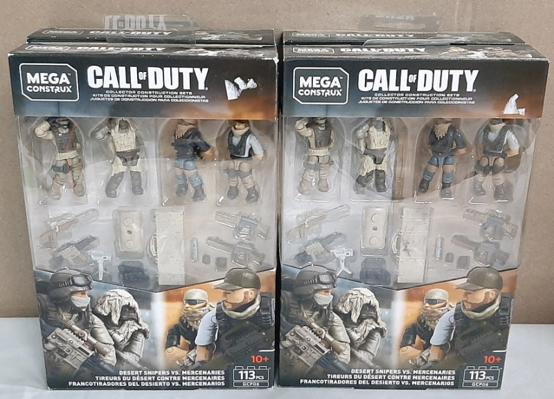 4 New in Box Mega Construx Call of Duty "Desert Snipers Vs. Mercenaries" 113pc Construction Sets