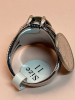 Claw Set Green Onyx Goose Egg Stone Titanium 416L Stainless Steel Ring Size 11 - 6