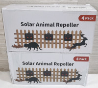 2 New 4-Packs of Solar Animal Repellers