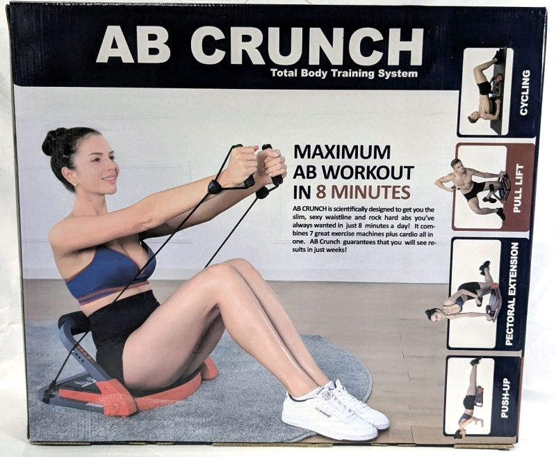New in Box - BalanceFrom AB CRUNCH Total Body Training System : Push-Up, Pectoral Extension, Pull Lift, Cycling + More! | Retails Over $100!