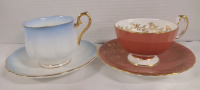 2 Vintage Teacup and Saucers | "Royal Albert"/"Aynsley" | No Chips or Cracks, All Ring True