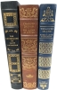 3 Vintage 1970s Limited Edition Hardcover Books : The Confessions of Saint Augustine, Charles Darwin: The Origins of Species, Treasure Island