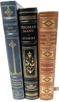 3 Vintage 1970s Limited Edition Hardcover Books : The Sound and The Fury, Thomas Mann: Stories, The Adventures of Huckleberry Finn