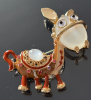 Whimsical Donkey Brooch with Gemstone Eyes & Rhinestone Accents Approximately 2 x 2 Inch