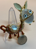 Whimsical Donkey Brooch with Gemstone Eyes & Rhinestone Accents Approximately 2 x 2 Inch - 4