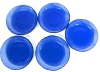 Stunning Cobalt Blue Tulip Bowl Made in Italy 9.25" &times; 3.75" & 5 Textured 8" Diameter Salad Bowls - 7