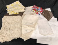 Large Vintage Linen Lot - Tablecloths, Napkins +