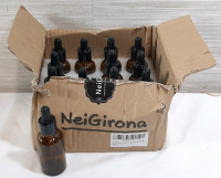 12 New NeiGirona 1oz Amber Glass Eyedroppers