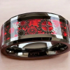 8mm Stainless Steel Red Ring Mechanical Gear Inlaid with Red Opal Paper Size 13 - 5