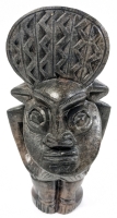 Vintage Possible Reproduction Cameroon Grasslands Figural Tobacco Pipe - 7.25" Tall
