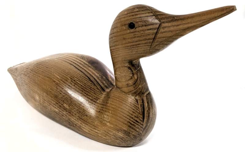 Vintage Wooden Duck - 7.75" Tall