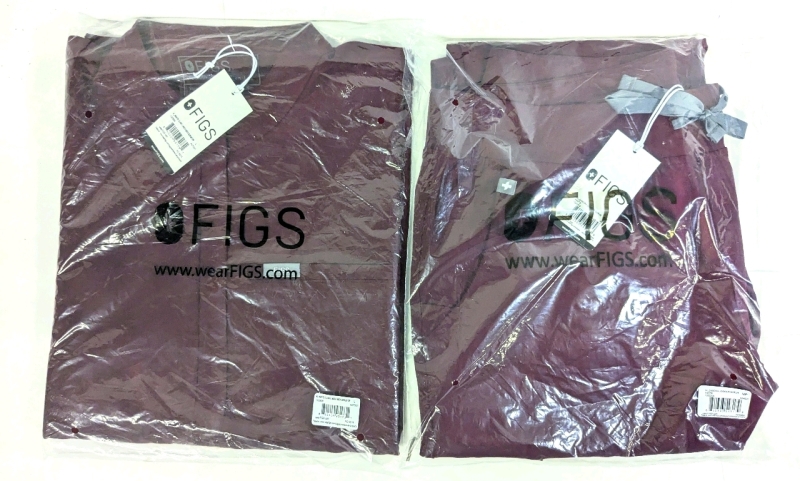 New Size Large & Med/Petite Women's FIGS : Montex Classic Mock Neck Scrub Top & Zamora Jogger Scrub Pants | Over $110 Retail Value!