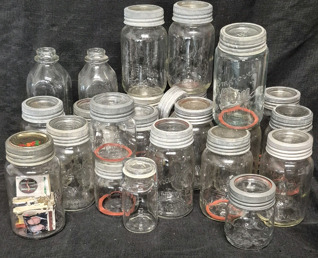 20+ Vintage Mason Jars - Crown, Imperial, Improved Gem, Canadian Jew, Jewel, Corona +