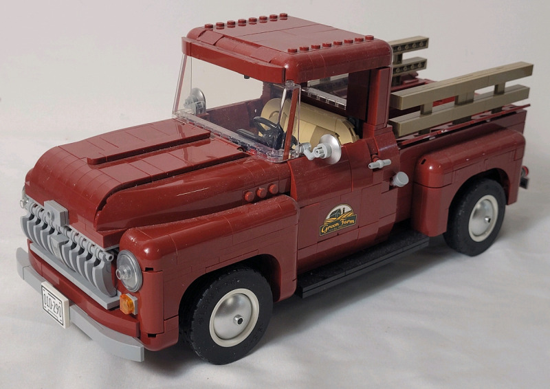 LEGO Icon Creator Pickup Truck Build Set , # 10290 , RETIRED . Assembled . Truck Complete , Missing Seasonal Accessories . Dust from display