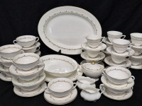 54 Pieces Royal Doulton Dishes - Soup Bowls, Teacups, Platters +