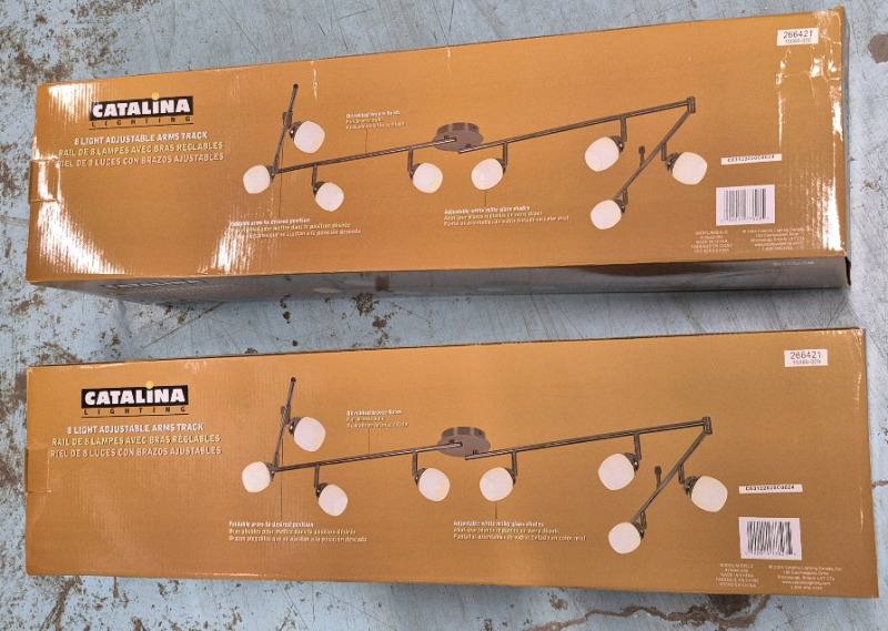 2 New Catalina Lighting Track Lighting 8 Lights Model 15660-000