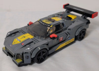 LEGO Speed Champions Chevrolet Corvette C8.R Race Car Build Car w/Mini Fig . Appears Complete , Dust from display