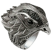 Eagle Ring Detailed Motif Dimentianal Stainless Steel Retro Size 10