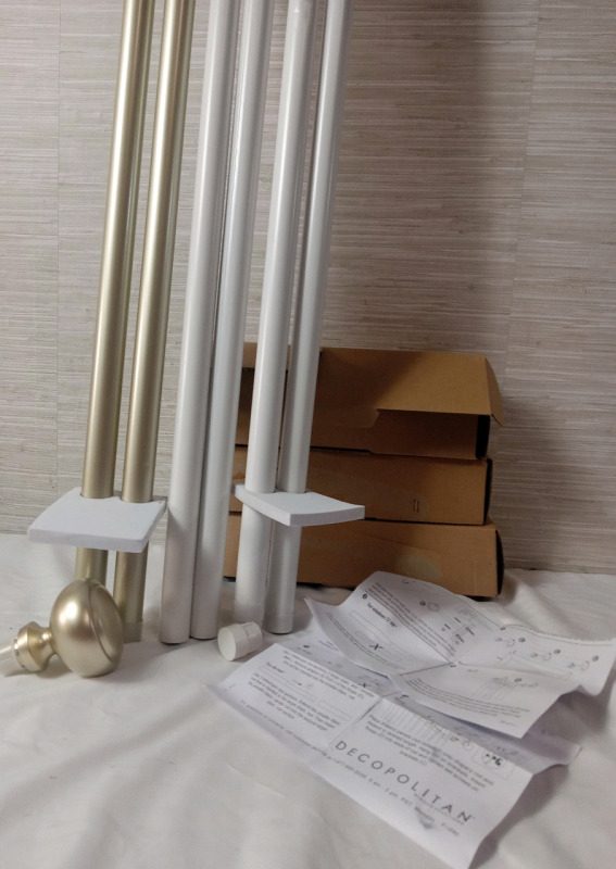 3 New | Decopolitan Drapery Rods all Extend 72" to 144"