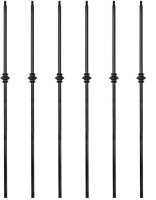 6 As New Wrought Iron Staircase Balusters 44", Hollow Single Knuckle