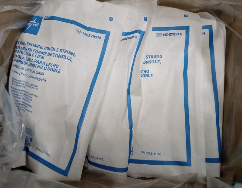 35+ New Packs of 5 Medline Tonsil Sponges