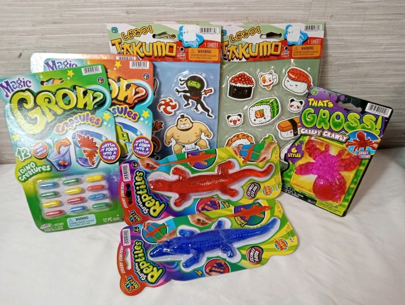 10 New Assorted Window Stickers & Kids Toys